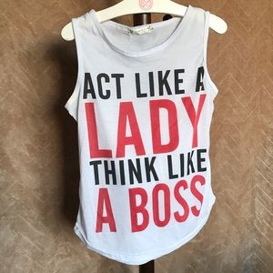 Act like a Lady crop tank